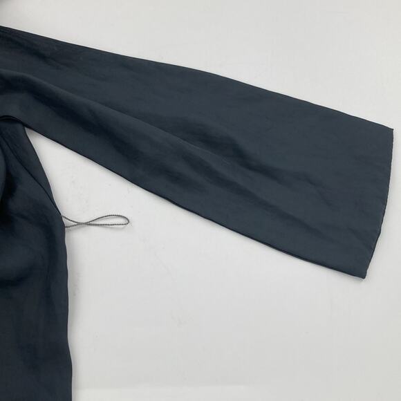 Show Me Your Mumu Womens Gray Belted Poly Wrap Jacket Bell Sleeve Size M - Picture 5 of 11